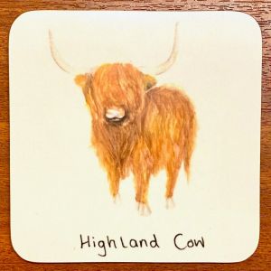 At Home in the Country - "Highland Cow" Coaster