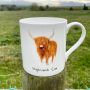 At Home in the Country - "Highland Cow" Fine Bone China Mug