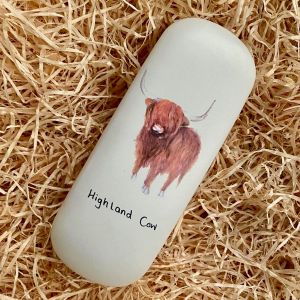 At Home in the Country - Highland Cow Glasses Case