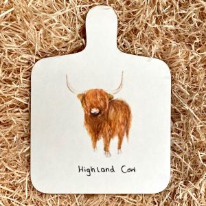 At Home in the Country - Highland Cow Mini Chopping Board