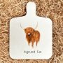 At Home in the Country - Highland Cow Mini Chopping Board