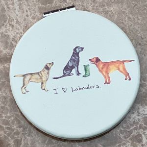 At Home in the Country - I (Heart) Labradors Compact Mirror