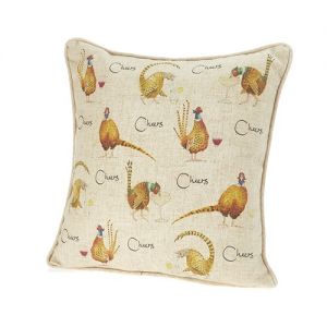 At Home in the Country - Large Cheers Linen Mix Cushion