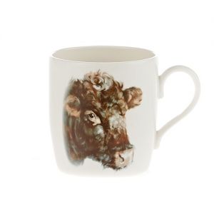 At Home in the Country - "Miss Garnet" Fine Bone China Brown Cow Mug