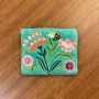 At Home in the Country - NEW Mint Green with Flowers & Bee Detailing Coin Purse