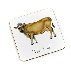 At Home in the Country - "Posh Cow!" Coaster