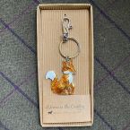 At Home in the Country - Rich Brown Foxy Key Ring